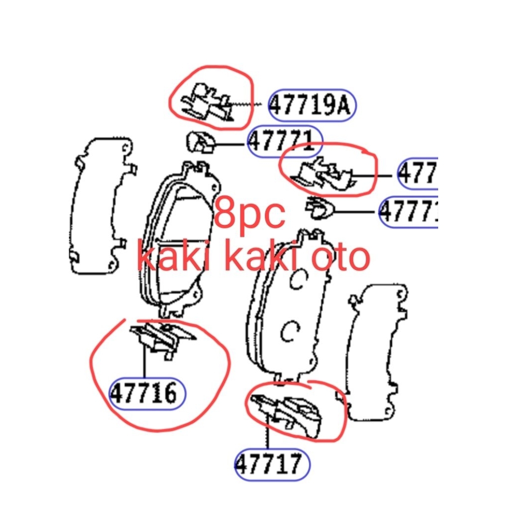 Hardware kit attachment kit retainer kit fitting kit kuku kampas klip clip kancing pegangan kampas r