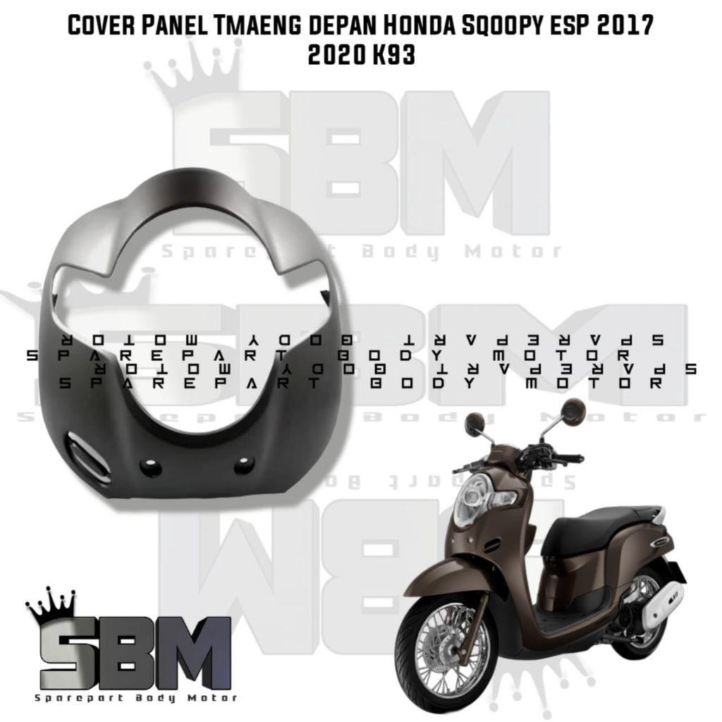 Cover Tameng Body Tameng Depan Honda Scoopy Esp 2017 2020 K93 Warna Coklat Doff Original