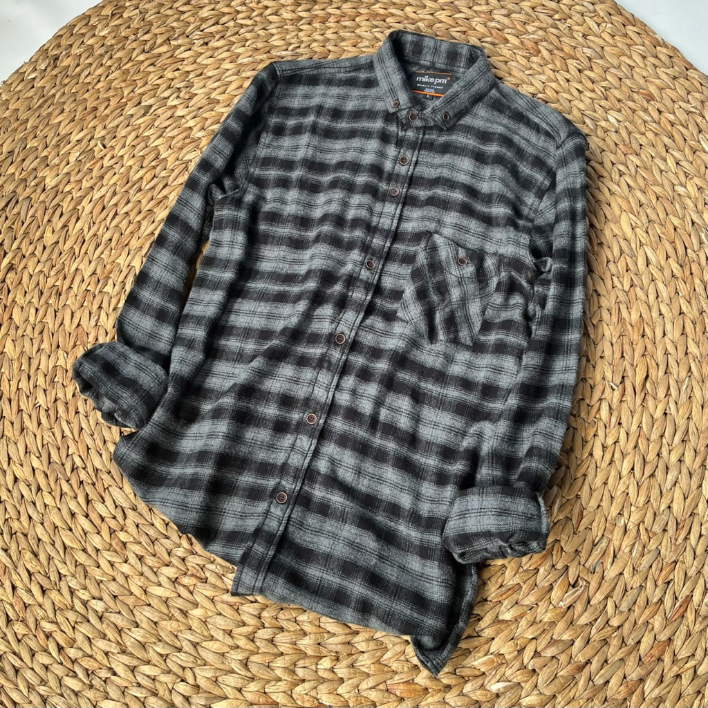 (BISA COD) Daily 026 Kemeja Flanel Terlaris Lengan Panjang Pria Wanita Hem Premium Quality Kameja Ke