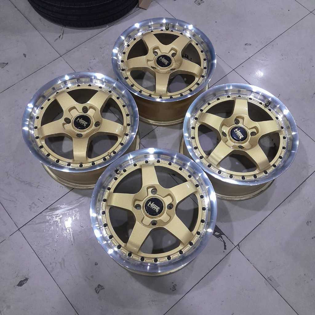 Velg Mobil Bekas Copotan Racing Hsr Bob Celong Ring 16 Lebar 7 Et42 Baut 4x114,3