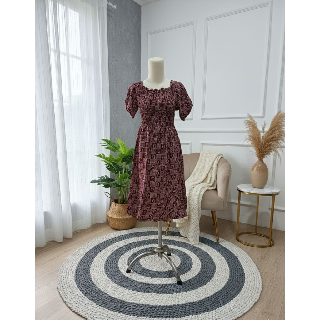 Daster Kerut Dada Pendek Dress Bali Daster Vanesa