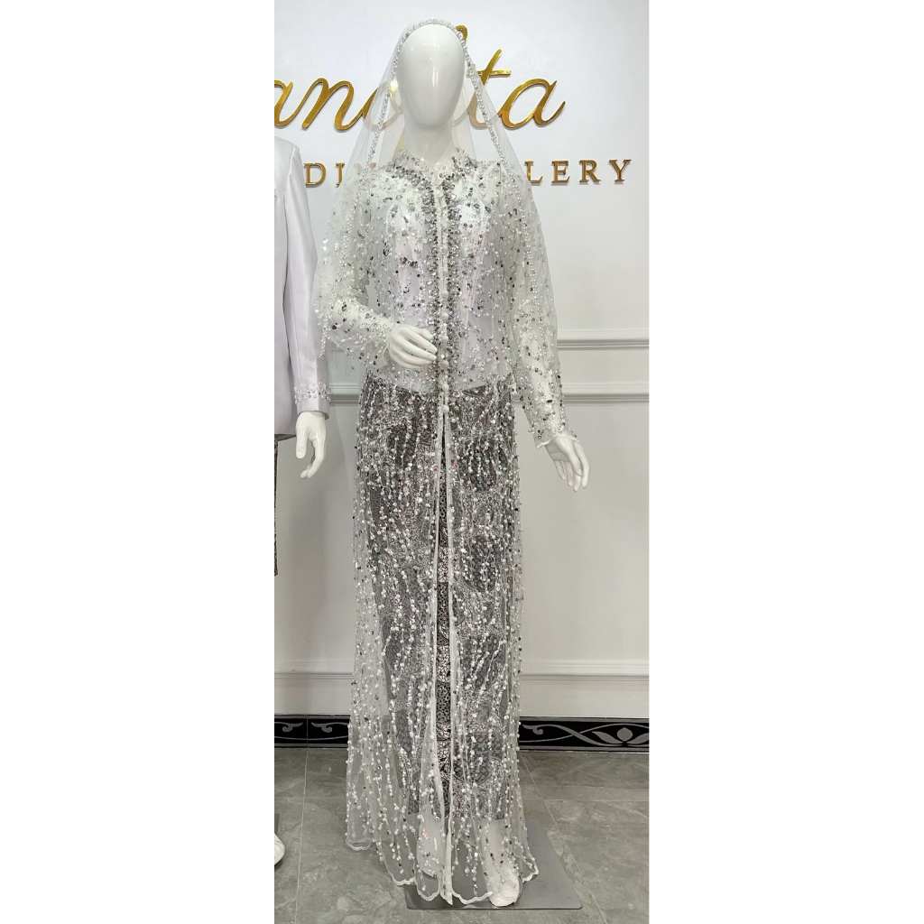 kebaya akad putih pengantin preloved