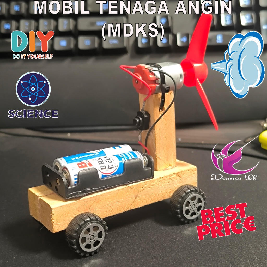 (MDKS) Mobil Mobilan Tenaga Angin DIY - Mobil Kayu Edukasi - Mobil Angin