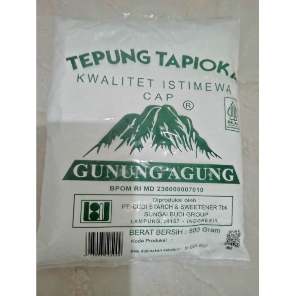 Tepung Tapioka Tepung Kanji Cap Gunung Agung 500 gram