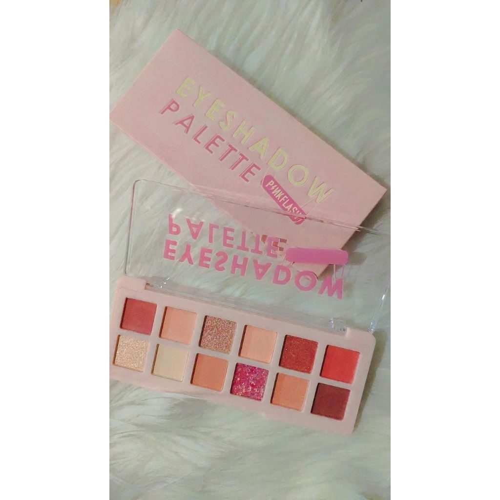 Eyeshadow Palette Pinkflash 12 Warna Preloved