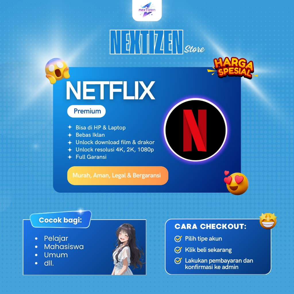 Akses NTFLX Film dan Series Legal HD