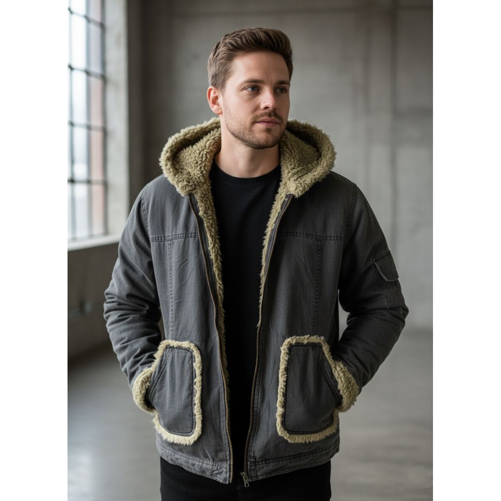 Preloved Jaket Denim Sherpa SMITH'S American