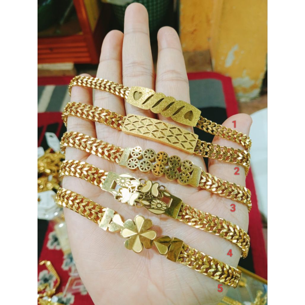 gelang rantai plat titanium