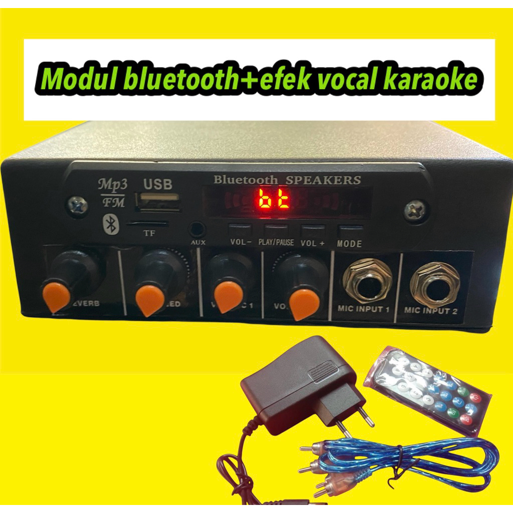 modul mp3/bluetooth+efek vokal echo reverb karaoke