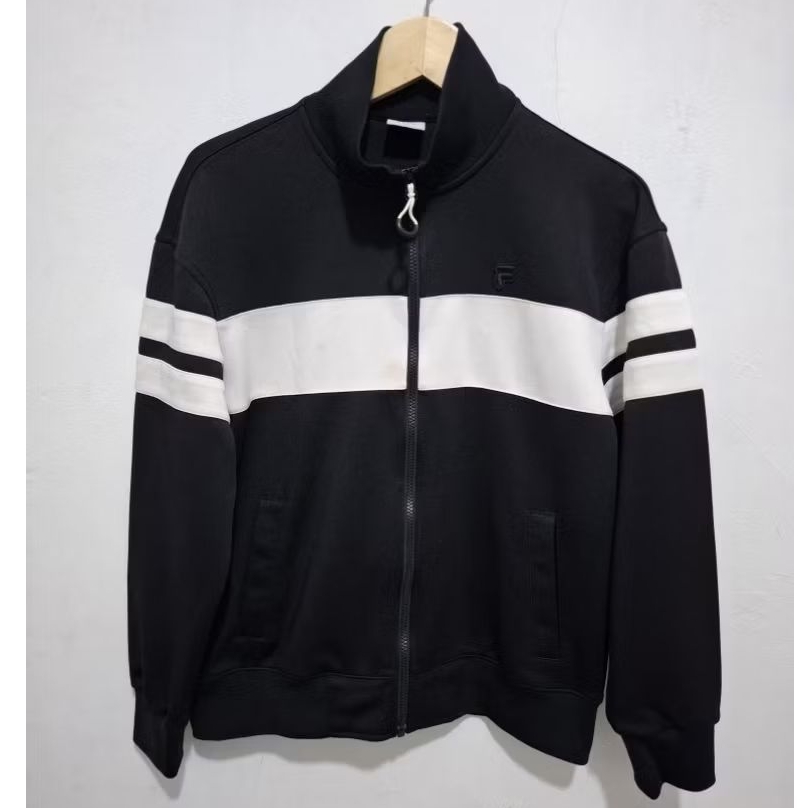 Jaket FILA Original Like New Black and White