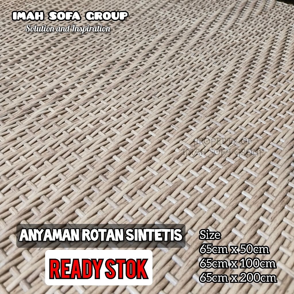 Anyaman Rotan Sintetis Dekorasi Motif Phony 65cm | Anyaman Lembaran