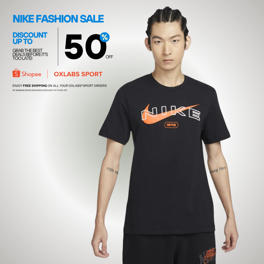 Kaos Nike Original Pria Nike Sportswear T-Shirt - Black FV5712
