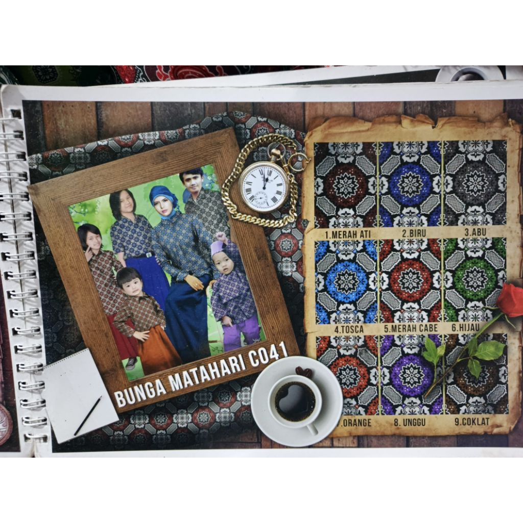 Kain Batik sekolah Motif Bunga Matahari,