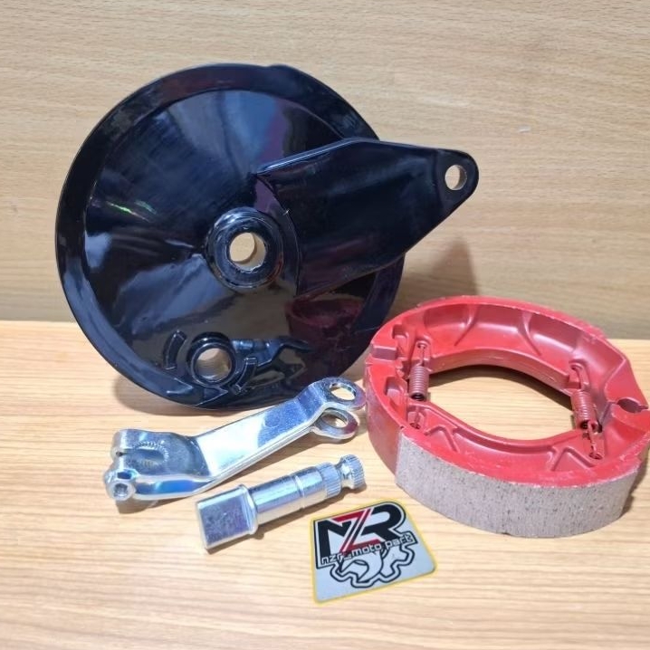 PANEL TROMOL//TUTUP REM BELAKANG SET KAMPAS REM+AS PAHA REM YAMAHA RXKING/RX KING LAMA/NEW SCORPIO Z