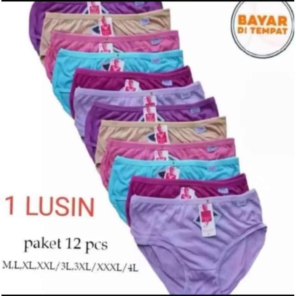 PROMO 12 PCS CELANA DALAM WANITA KATUN IMPORT / CELANA DALAM WANITA