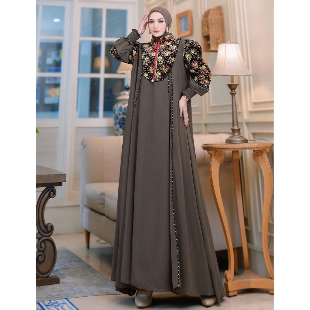 Gamis Syari Terbaru Saqila Series By Yodizen / Gamis Syari Kekinian / Gamis Syari Mewah