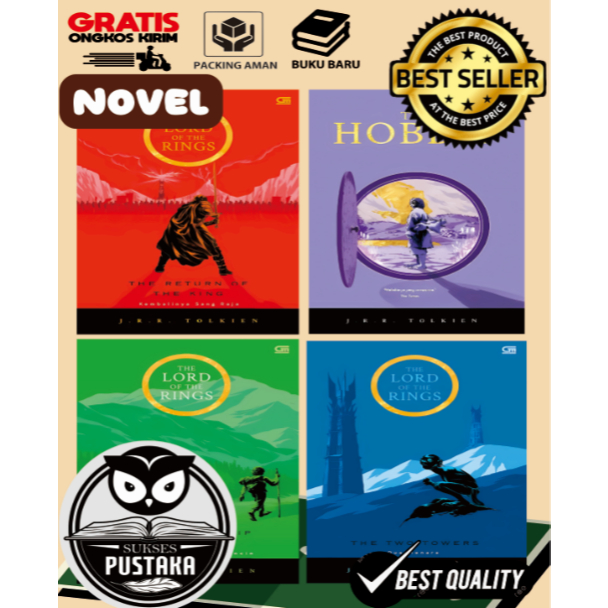 [INDONESIA] PAKET 4 SERIES THE LORD OF THE RINGS - PERSAUDARAAN - DUA MENARA - RAJA - HOBBIT - JRR