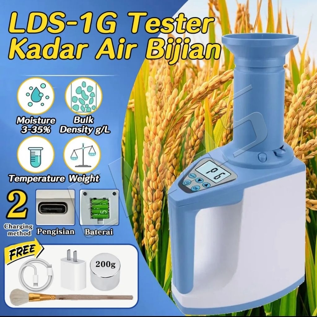 Grain Moisture Meter LDS1G Beras Gandum Kacang Jagung Grain Tester LDS