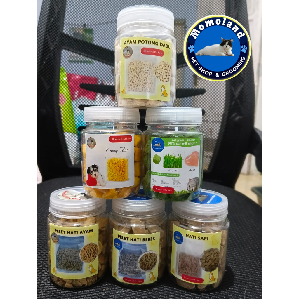 Snack Kering. Snack Freeze Dried. Cemilan Kucing & Anjing. Snack Kering Momoland