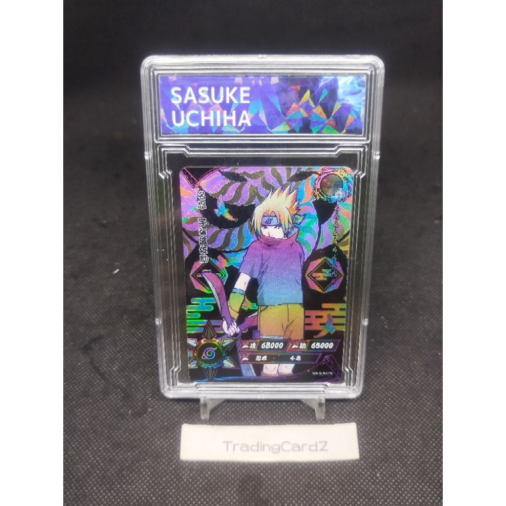 TCG/CCG 2021 Kayou Official Naruto Card SLR Black Sasuke Uchiha #NR-SLR-016 (Slab)