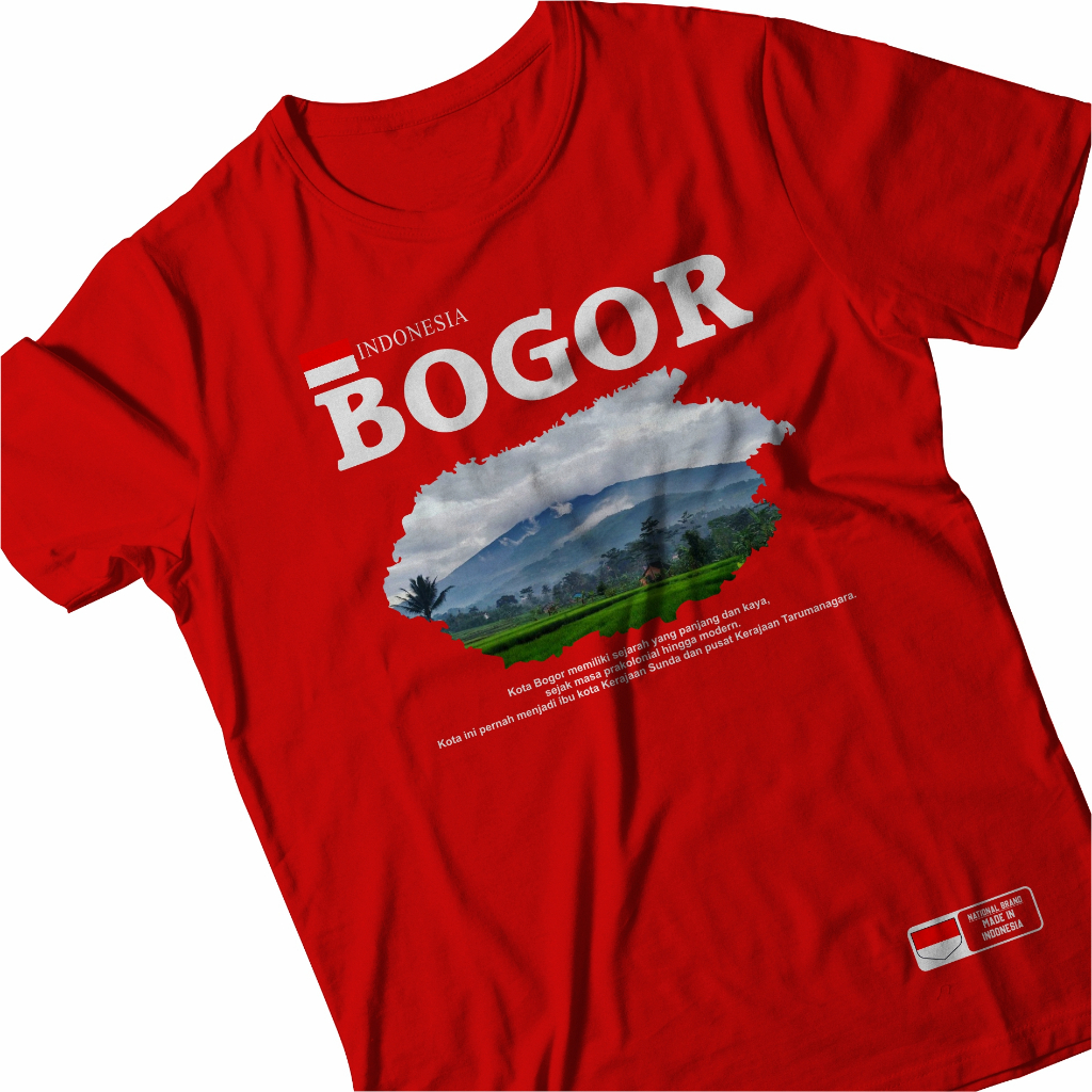 Kaos Oleh Oleh Indonesia Bogor Premium Quality Baju Kota BOGOR Indonesia Oleh-Oleh Liburan Pria Dist