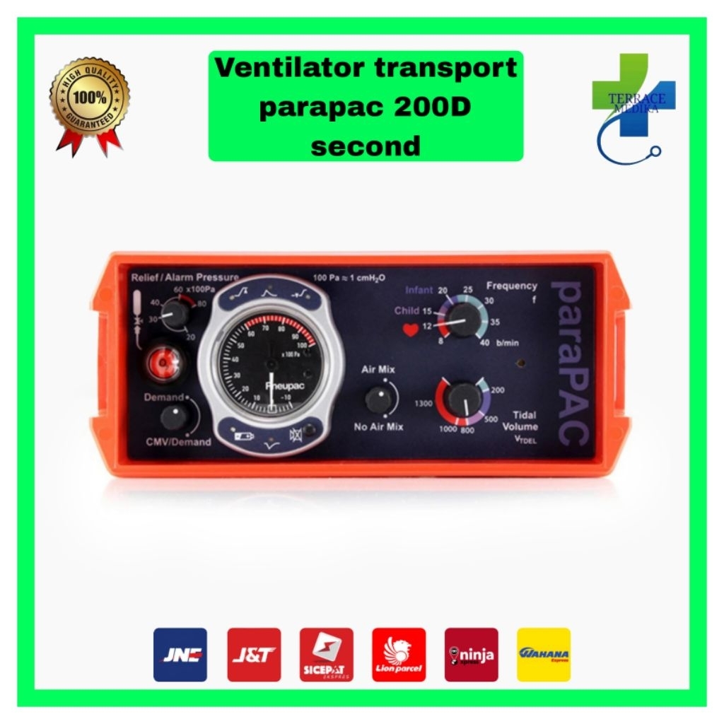 Ventilator Portable/Ventilator Transport Parapac 200D/Ventilator ambulans