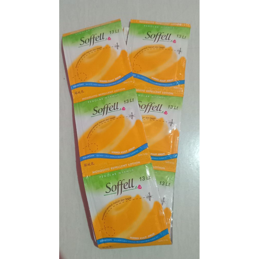 soffell 1 renceng isi 12 sachet