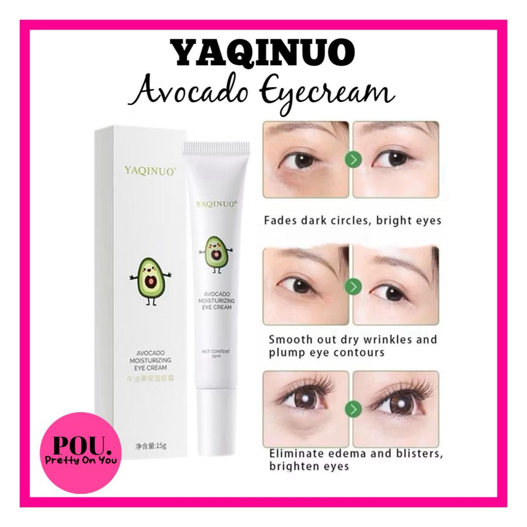 YAQINUO Avocado Eye Cream Penghilang Pemudar Lemak Bawah Mata Milia Dark Circle Moisturizer XX042