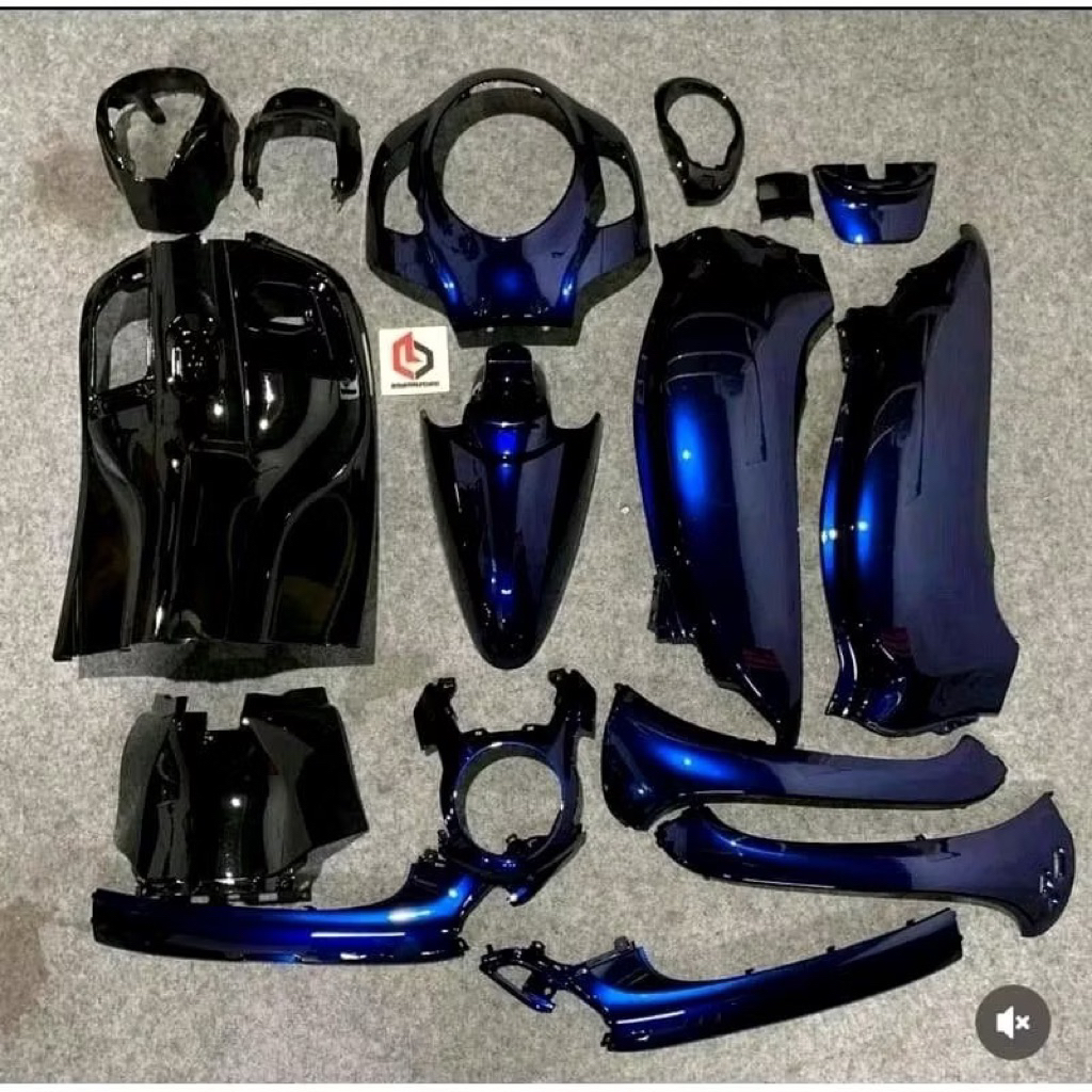 cover full set body halus scoopy new tahun 2021 2022 2023 warna moonlight blue