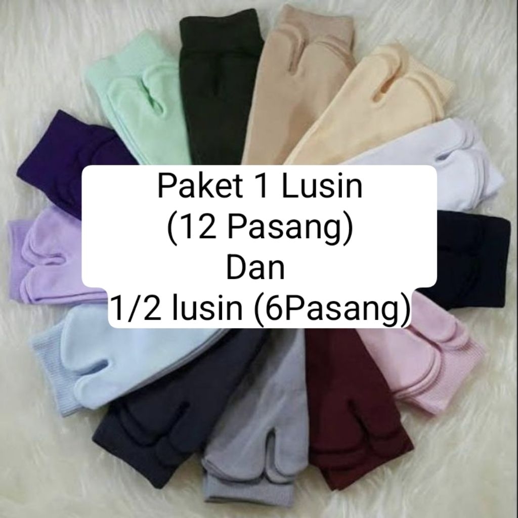 Safa Fashions Paket Lusinan 12 6 3 Pasang Kaos Kaki Jempol Polos