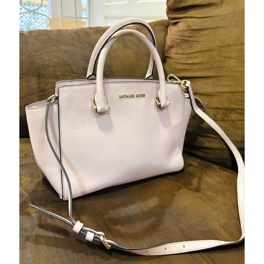 Tas Tote Kulit MK Baby Pink Preloved