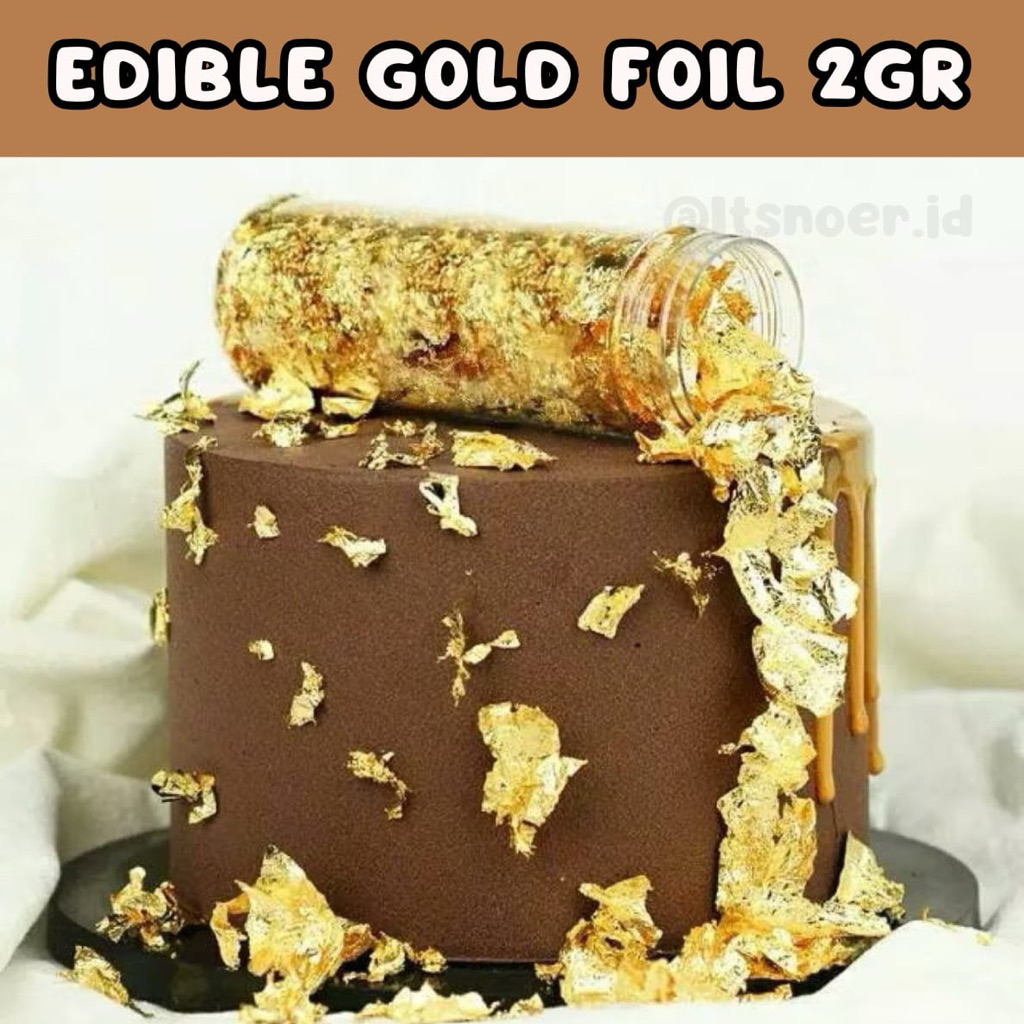 Edible Gold Leaf Sheet Bisa Dimakan/ EDIBLE GOLD FOOD GRADE