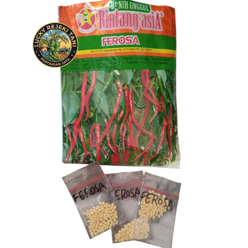 Benih Cabe keriting Feros kemasan Repack Bintang Asia