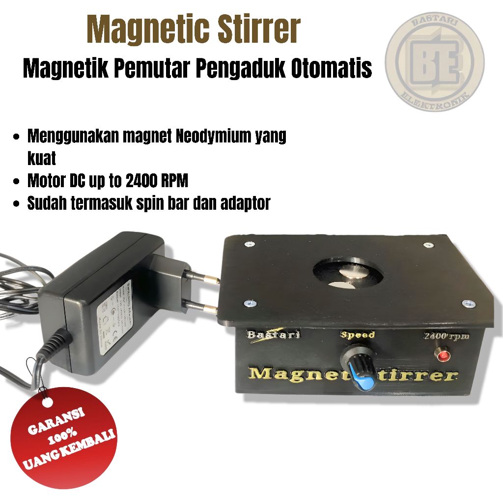 Magnetic Stirrer Magnet Stirer Magnetik Pemutar Pengaduk Otomatis (BE)