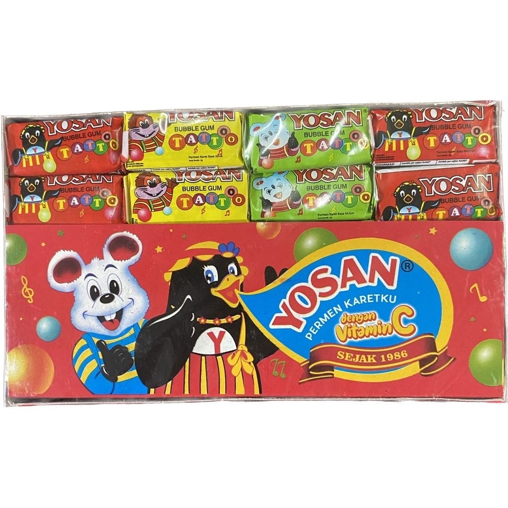 permen karet yosan, jajanan jadul