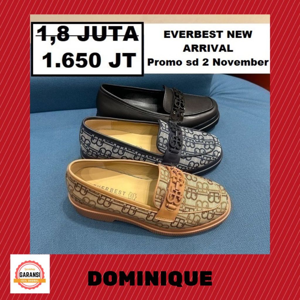 Sepatu flat everbest Wanita perempuan cewe cewek EVERBEST ORIGINAL 100% seri DOMINIQUE