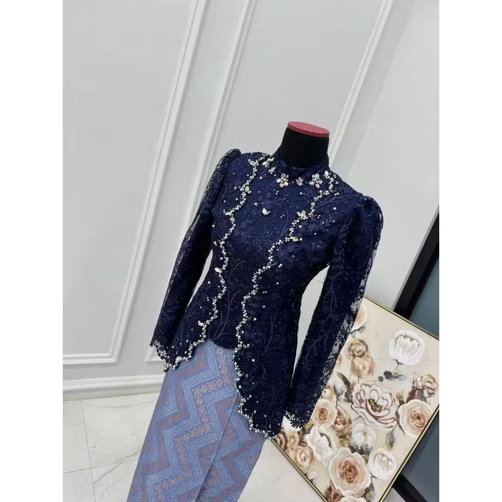Kebaya Kutubaru Modern Brokat Payet Mewah