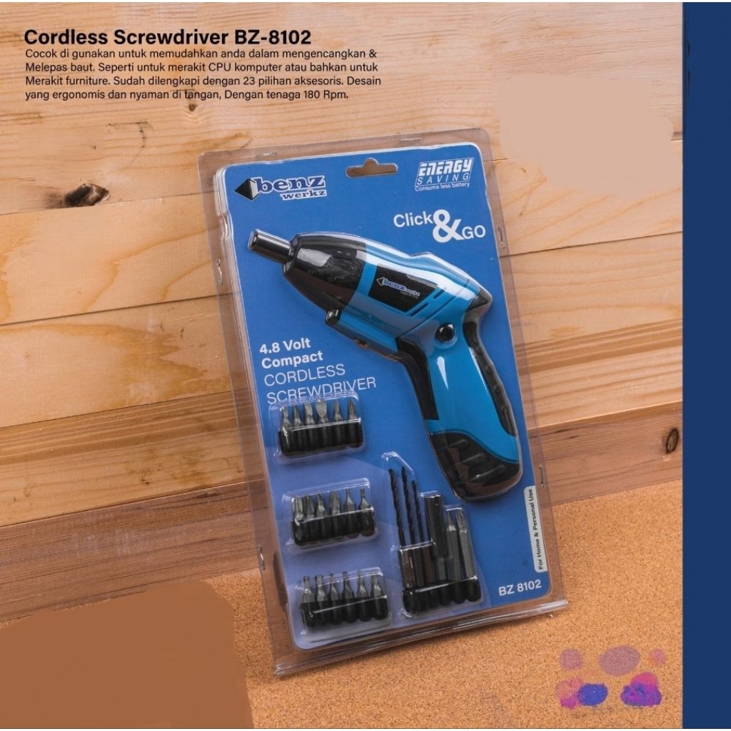 Benz Bor Cordless 4.8Volt / Bor Cas Tanpa Batrei Benz BZ-8120