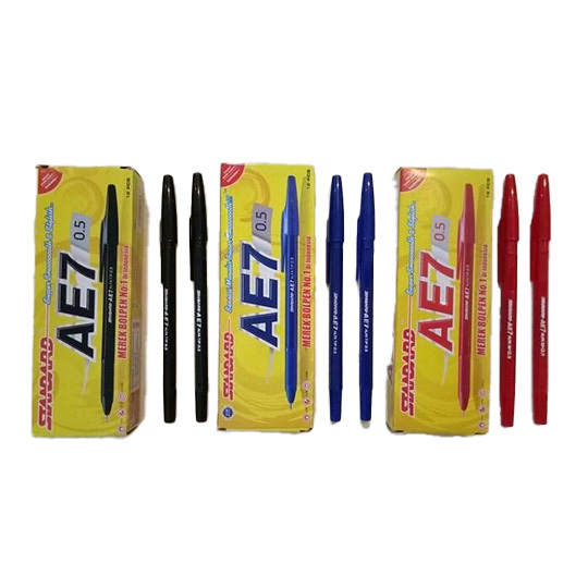 Standard Ballpoint Pen AE7 0.5 Black Blue Red
