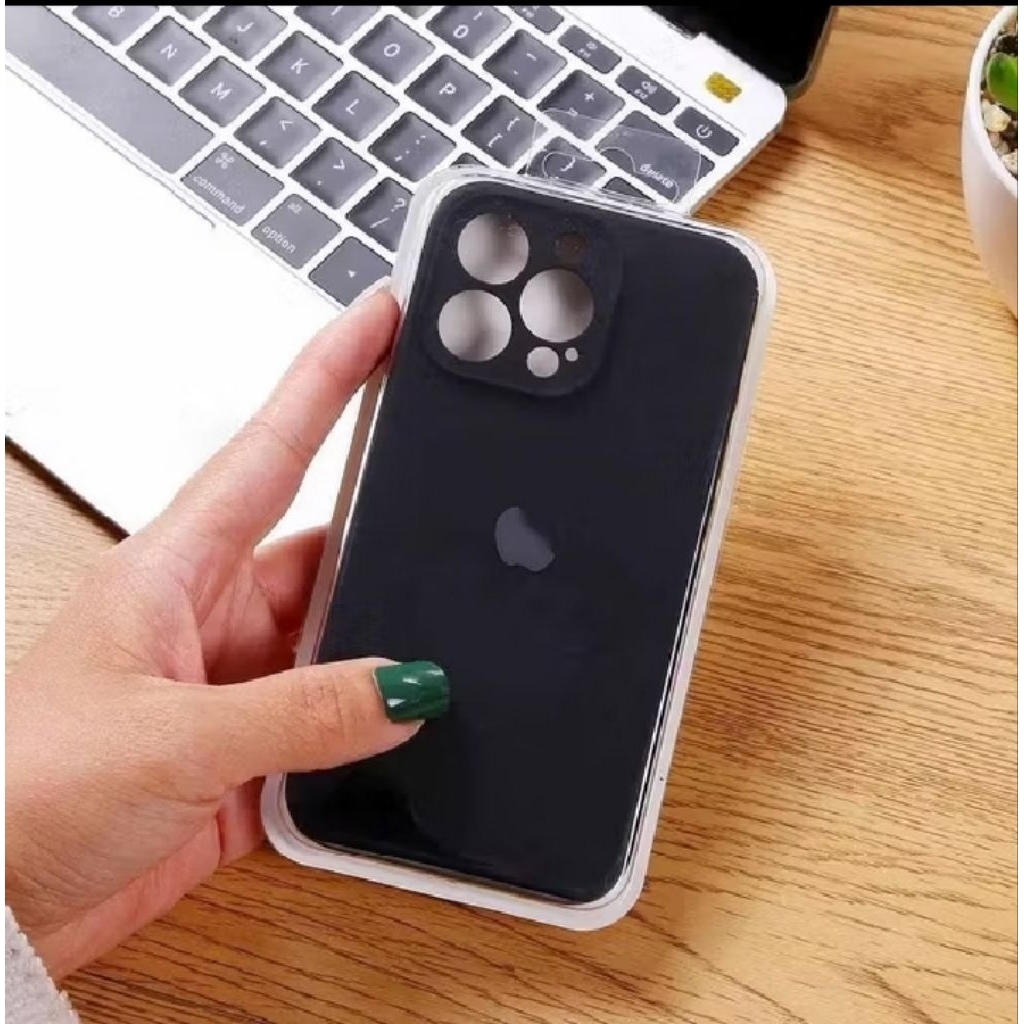 {PROTEK}Case silicon IPHONE 13 13PRO 13PROMAX  anti noda black edition camera protection lapisan kai