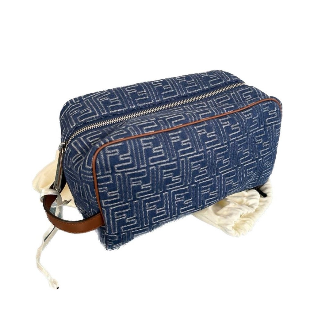 Ready Fendi FF Pouch Denim