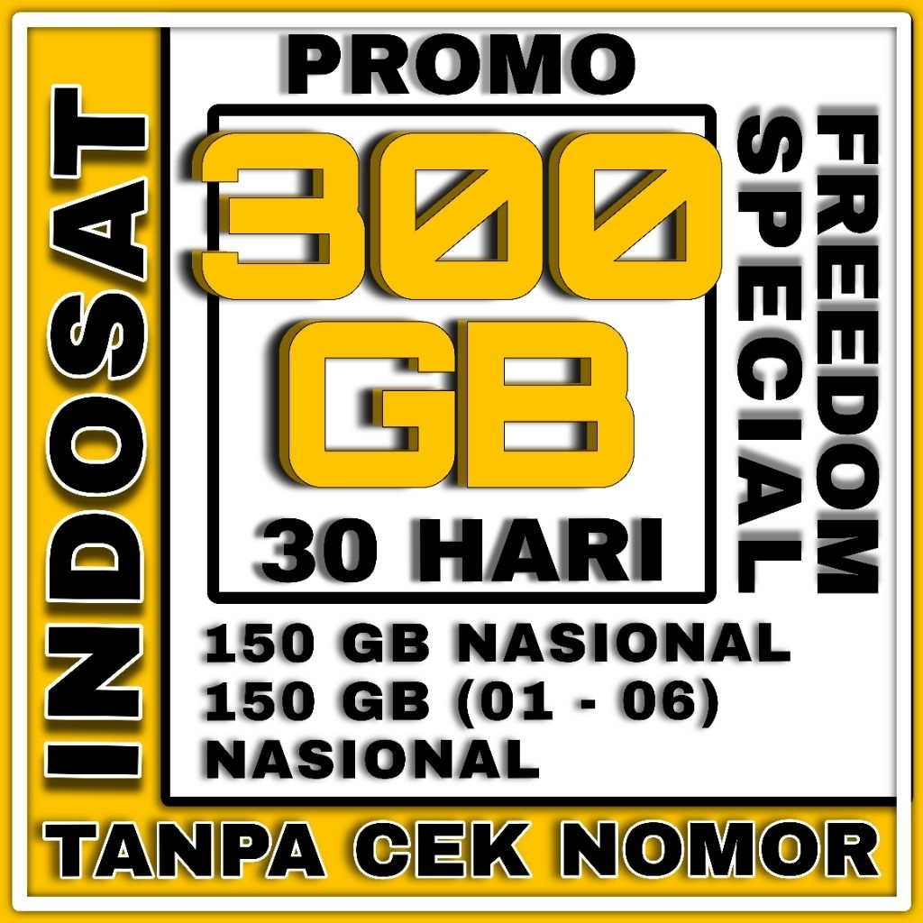 PALING MURAH KUOTA INDOSAT IM3 300 GB 28 HARI PROMO