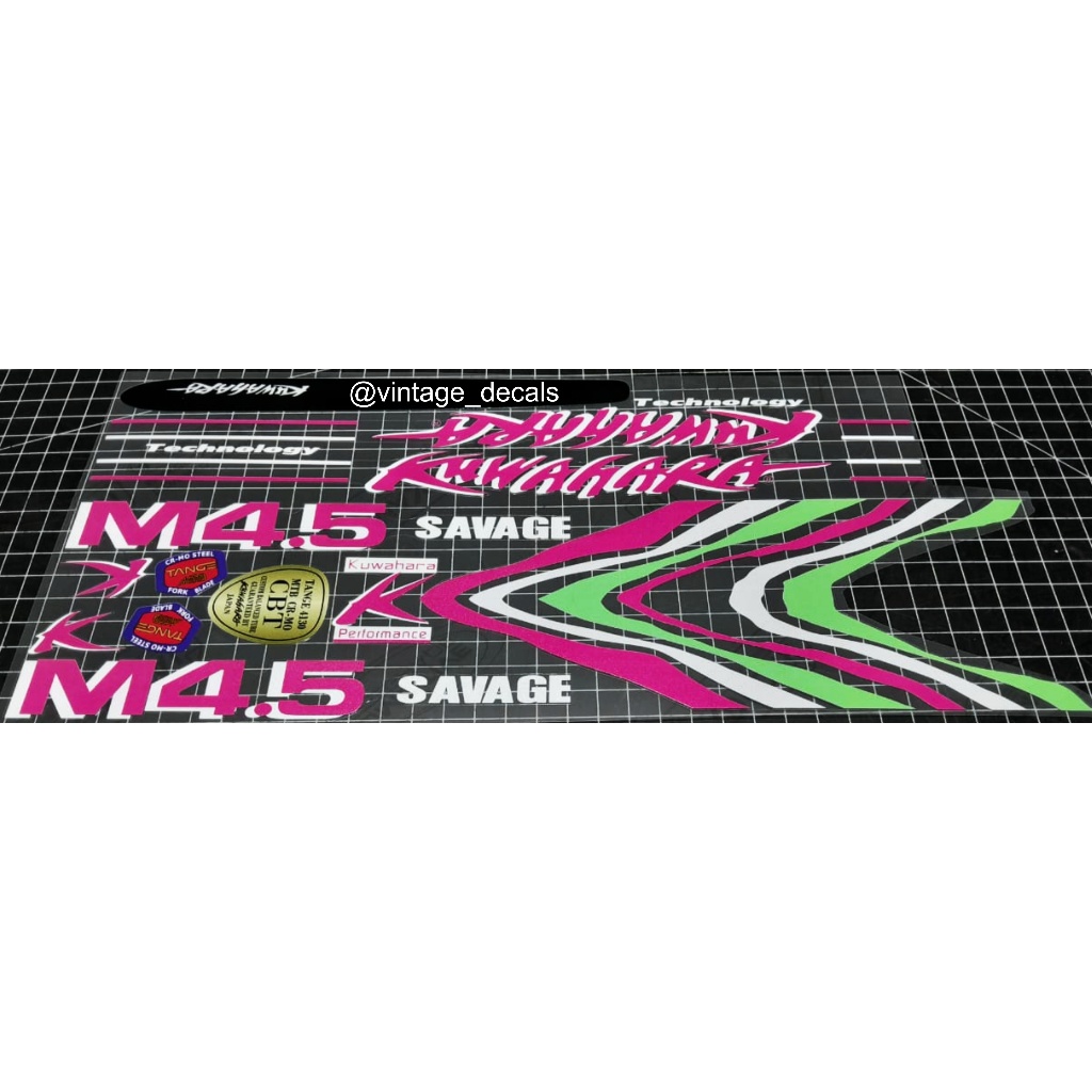 sticker decal sepeda kuwahara M45 savage
