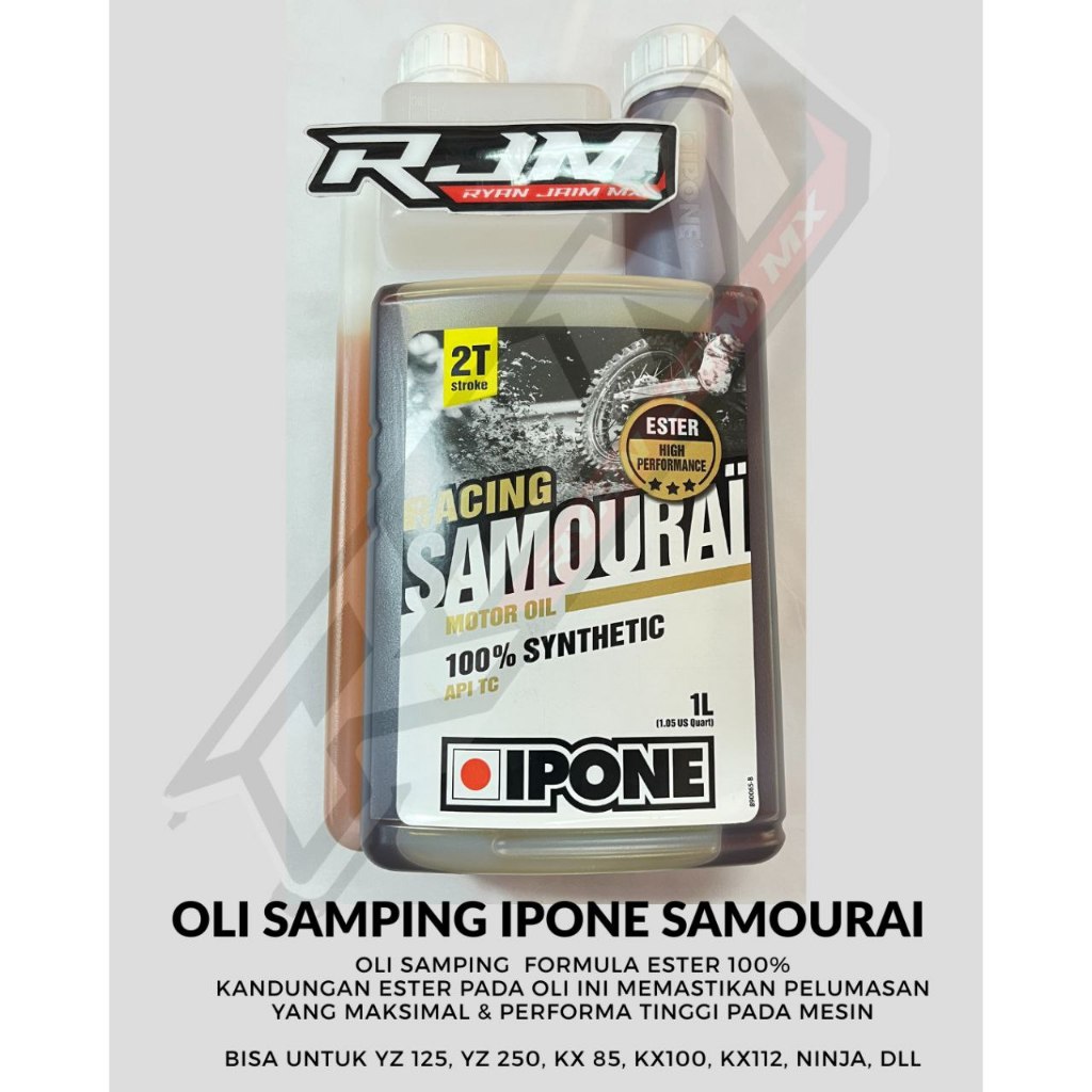 IPONE Oli Samping Samourai 2T Stroke 100% Synthetic API TC untuk YZ 125 YZ 250 KX 85 KX100 KX112 Nin