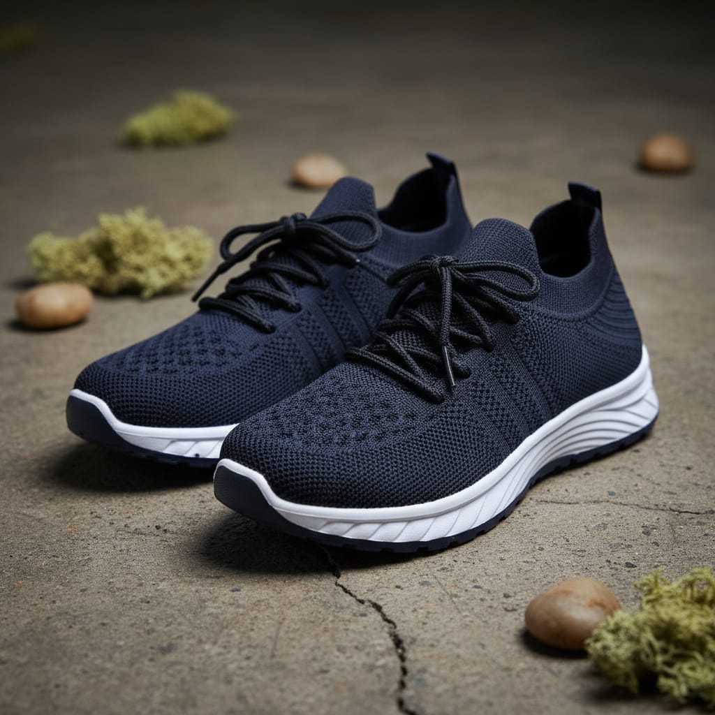 NAYY_ Sepatu Sneakers Wanita Import Bertali Warna Biru kode 8235