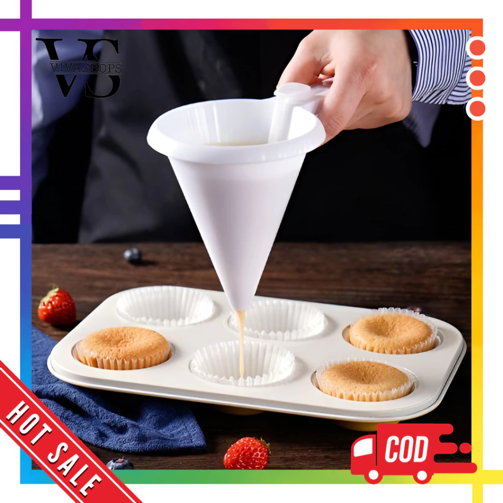 JH Dispenser adonan kue praktis corong adonan / Corong Adonan Kue Dispenser dengan Tuas Penakar