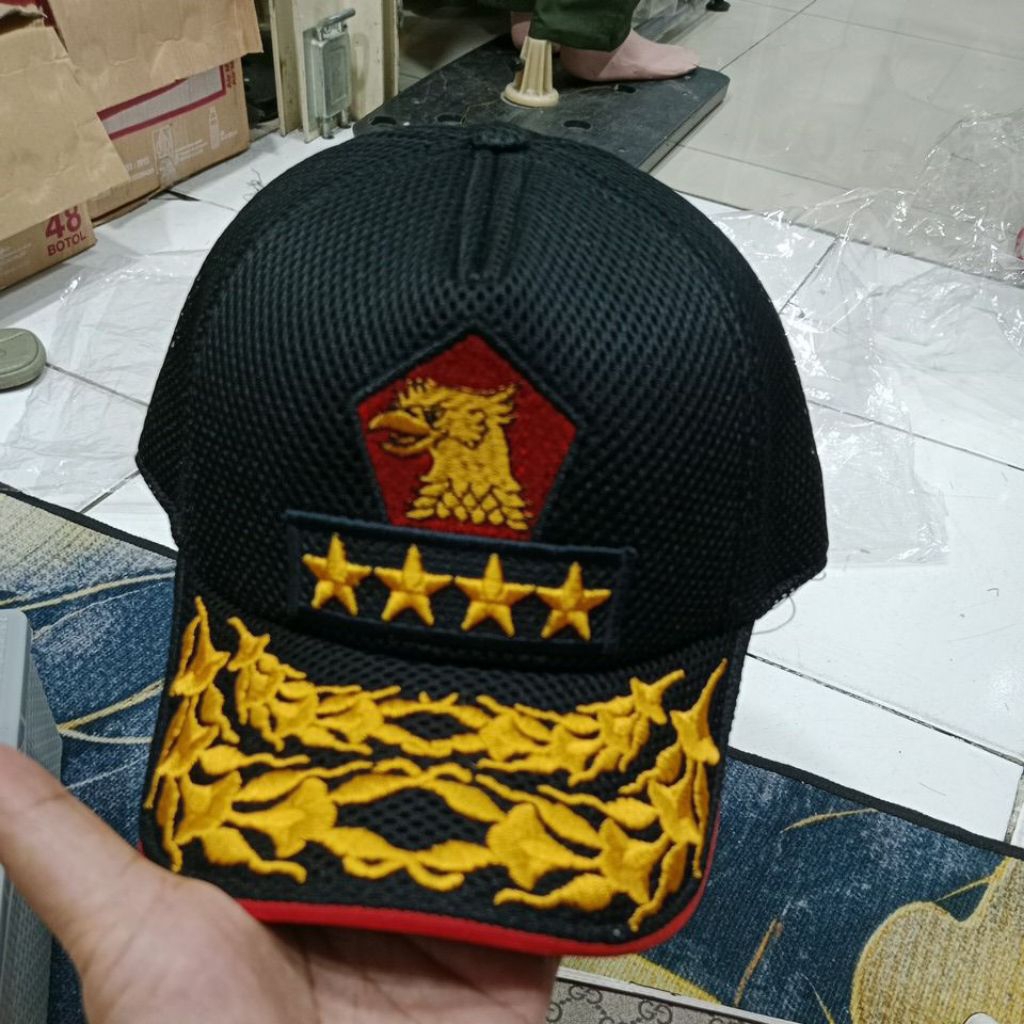 topi partai gerindra bintang 4/topi jaring partai gerindra