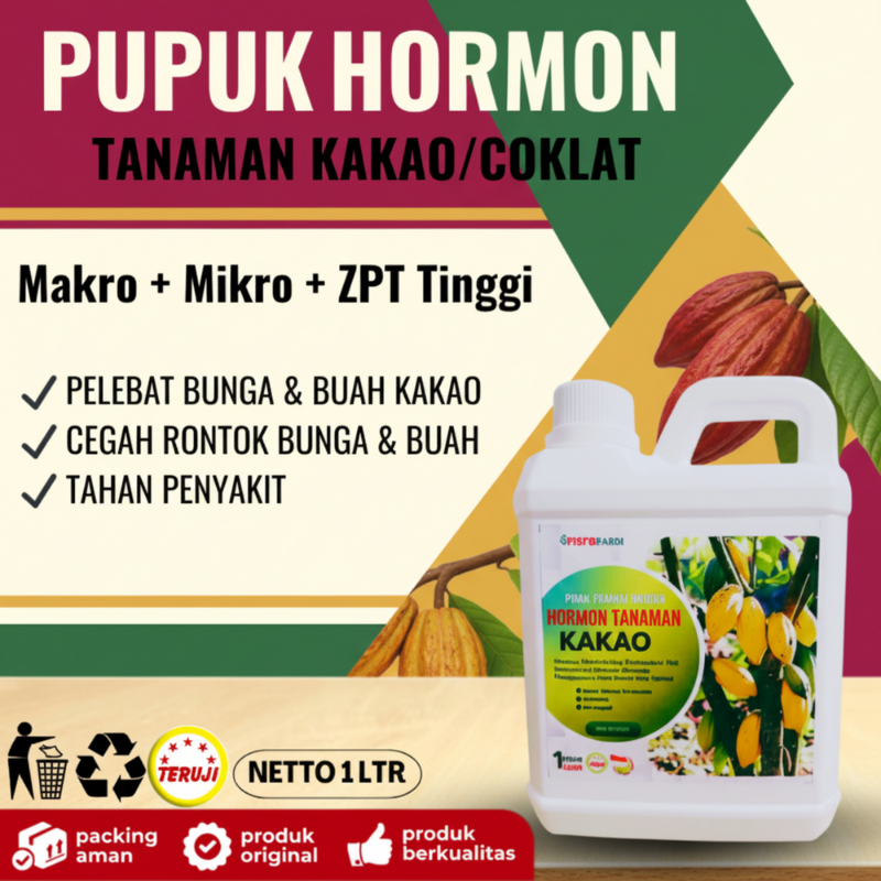 POC HORMON kakao/Pupuk pelebat buah tanaman  kakao/Pupuk booster kakao/Pupuk  cair  organik kakao
