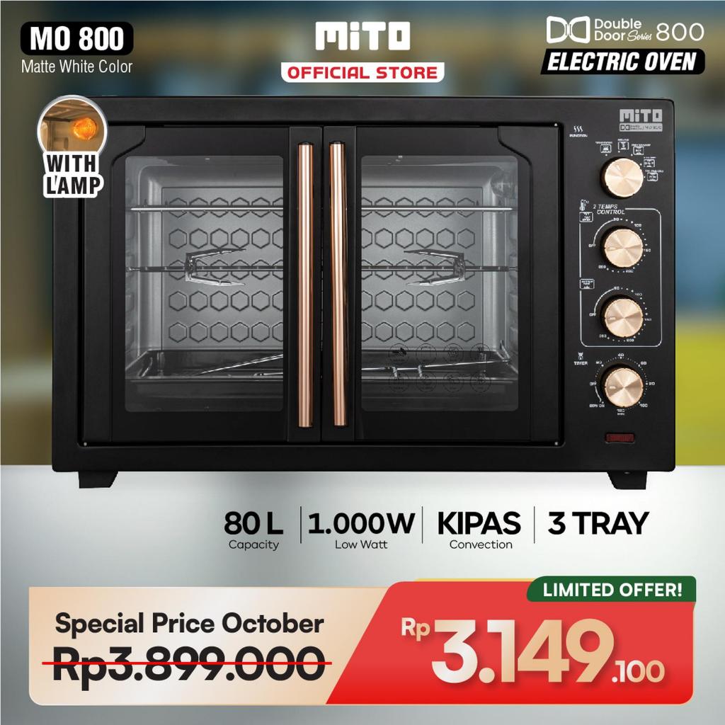 MITO Electric Oven Double Door Oven Listrik Jumbo 80L MO800