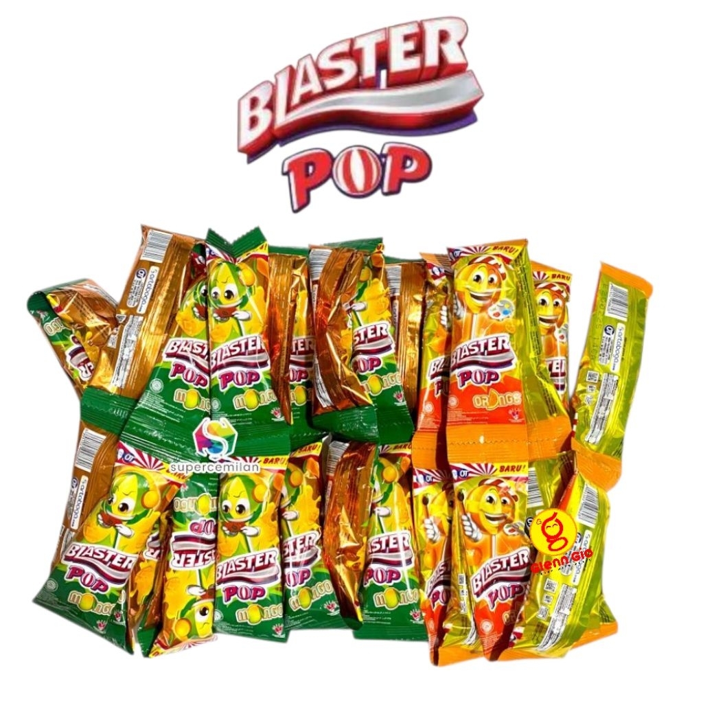 Permen Lolipop Keras Blaster Pop Pak isi 36 Pcs